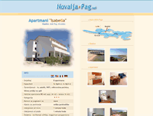 Tablet Screenshot of isabella.novalja-pag.net